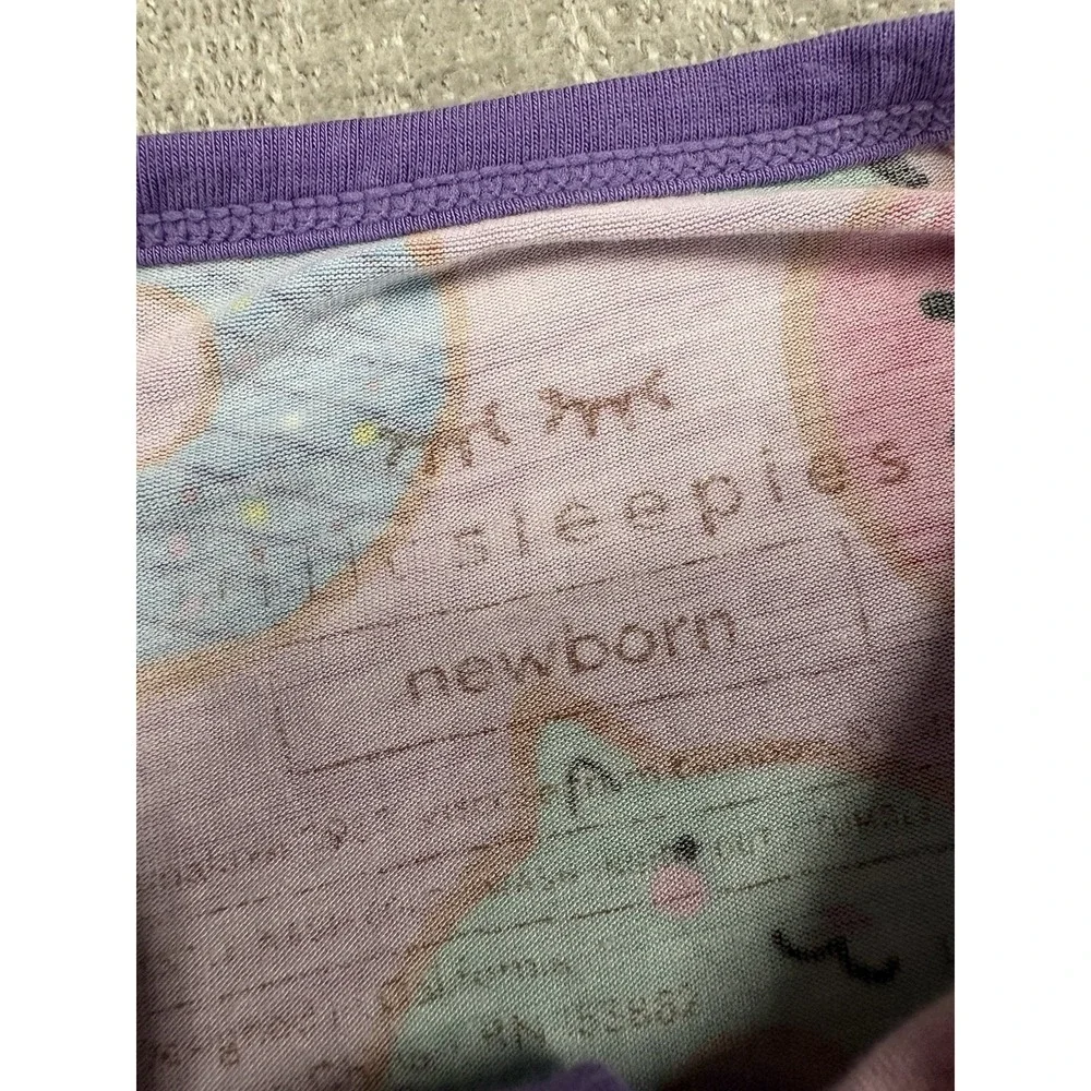 Little Sleepies Lavender Donut Dreams Zippy Bamboo Pajama Size Newborn NB
